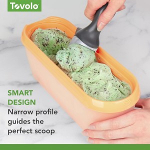 Tovolo Ice Cream Containers for Homemade Ice Cream Sunburst Orange, Glide A Scoop Ice Cream Tub for Reusable Ice Cream, 1.5 Quart BPA Free Insulated Freezer Safe Ice Cream Container with Lid