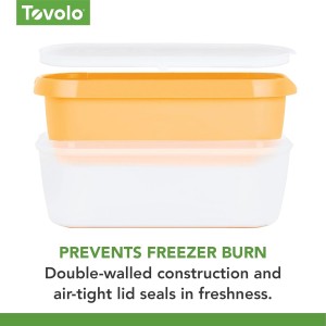 Tovolo Ice Cream Containers for Homemade Ice Cream Sunburst Orange, Glide A Scoop Ice Cream Tub for Reusable Ice Cream, 1.5 Quart BPA Free Insulated Freezer Safe Ice Cream Container with Lid