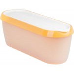 Tovolo Ice Cream Containers for Homemade Ice Cream Sunburst Orange, Glide A Scoop Ice Cream Tub for Reusable Ice Cream, 1.5 Quart BPA Free Insulated Freezer Safe Ice Cream Container with Lid