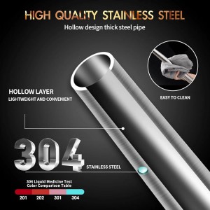 12.8-inch Stainless Steel Rolling Pin for Baking, French Smooth Metal Rolling Pin Kitchen Dough Roller for Fondant, Pizza, Pie, Cookie and Pastry