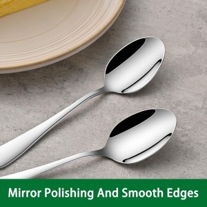 4.7 Inch Tea & Coffee Spoons,Set Of 8 Stainless Steel Espresso Spoons,Dishwasher Safe Small Spoon For Dessert Cake,Durable Metal Mini Spoon