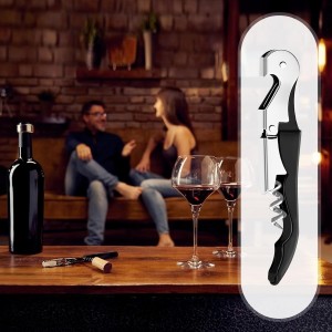 Wine Opener Professional Waiter's Corkscrew Wine Opener Set - Stainless Steel Wine Key with Foil Cutter, Multifunctional Bottle Opener for Wine & Beer
