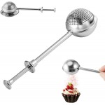 Flour Duster for Baking, 1 PCS Flour Sifter for Baking Powdered Sugar Shaker Duster, 304 Stainless Steel Dusting Wand Sprinkler and Tools，Spices and Tea Strainers (1)