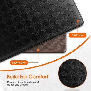 Kitchen Mats, 2PCS Kitchen Rugs, Cushioned Anti Fatigue Kitchen Mats for Floor, Non-Slip Standing Sink Mat, Waterproof Kitchen Rug Set for Kitchen Floor Office,17.3