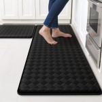 Kitchen Mats, 2PCS Kitchen Rugs, Cushioned Anti Fatigue Kitchen Mats for Floor, Non-Slip Standing Sink Mat, Waterproof Kitchen Rug Set for Kitchen Floor Office,17.3