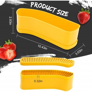 Fruit Slicer Banana Cutter, Strawberry Slicer, Cucumber, Speed for Egg Hot Dog Grape, Strawberry Cutter kitchen gadget(Yellow)