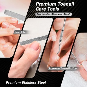 Toenail Clippers for Thick Toenails, Trimlyx Heavy Duty Toe Nail Clippers for Thick Nails for Seniors, Ingrown Nail Clippers for Men, Large Slanted Nail Clippers for Seniors Thick Nails 5Pcs