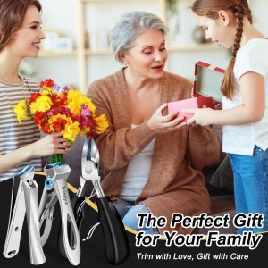 Toenail Clippers for Thick Toenails, Trimlyx Heavy Duty Toe Nail Clippers for Thick Nails for Seniors, Ingrown Nail Clippers for Men, Large Slanted Nail Clippers for Seniors Thick Nails 5Pcs