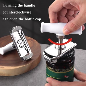 Jar Opener for Seniors with Arthritis & Weak Hands, Easy Twist Jar Openers, Adjustable Multifunctional Jar Lid Opener, Jar Bottle Cap Opener Gripper, Useful Gifts for Elderly/Women/Men (Wood Handle)