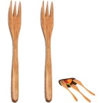 Wood Fork for Cooking, Meat Serving Forks Salad Servers Spaghetti Forks for Eating Cooking