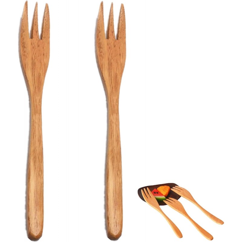 Wood Fork for Cooking, Meat Serving Forks Salad Servers Spaghetti Forks for Eating Cooking