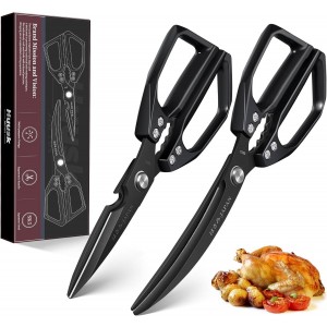 HUUSK Kitchen Scissors Set Black - Stain...