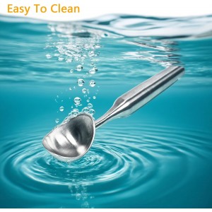 Stainless Steel Ice Cream Scoop - Heavy Duty Heater with Ergonomic Grip, Dishwasher Safe - Best for Ice Cream & Cookie Dough, Silvery, 1Pcs