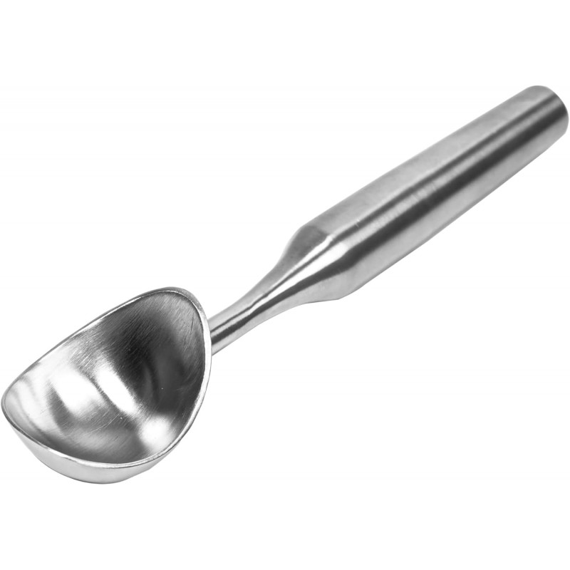 Stainless Steel Ice Cream Scoop - Heavy Duty Heater with Ergonomic Grip, Dishwasher Safe - Best for Ice Cream & Cookie Dough, Silvery, 1Pcs