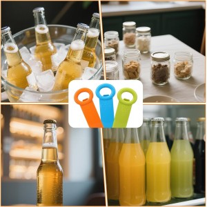 3pcs Jar Openers, Easy Use Canning Lid Opener Comfortable Grip Jar Key Original Tool Great for Elderly Women, Weak Hands, Kids and Anyone(Orange, Green, Blue)