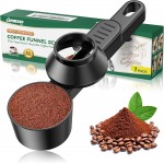 CAPMESSO Coffee Scoop & Funnel for Reusable K Cup Refillable Coffee Pods: 2 Tablespoon Coffee Measuring Scoop - Easy Slide Scoop for Ground Coffee, Protein Powder, Tea without Spilling (1 Pack)