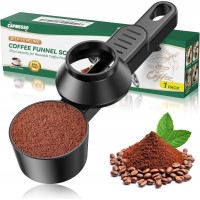 CAPMESSO Coffee Scoop & Funnel for Reusable K Cup Refillable Coffee Pods: 2 Tablespoon Coffee Measuring Scoop - Easy Slide Scoop for Ground Coffee, Protein Powder, Tea without Spilling (1 Pack)