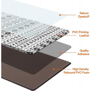 StepRite Kitchen Mats for Floor, Kitchen Rugs Sets of 2, Non-Slip Washable Kitchen Decor Rugs, Anti Fatigue Mats for Kitchen Floor, Sink, Office, Laundry, 17.3