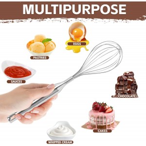 Stainless Steel Whisk Metal Whisk Balloon Wire Baking Whisks for Cooking Kitchen Whisking Beating Blending 12inch,Dishwasher Safe