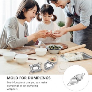 Dumpling Maker Empanada Maker Press: Heart Shaped Stainless Steel Dumpling Pie Mold Machine with Handle for Empanada Ravioli Pierogi Hand Pie 7.36 Inches