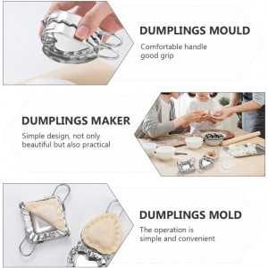 Dumpling Maker Empanada Maker Press: Heart Shaped Stainless Steel Dumpling Pie Mold Machine with Handle for Empanada Ravioli Pierogi Hand Pie 7.36 Inches