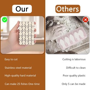 Cracker Cutter for Gold Fish,Stainless Steels Small Cookie Cutters,25 Cavity Fish Cookie Cutter,Mini Gold Molds for Crackers,Non-stick Dough