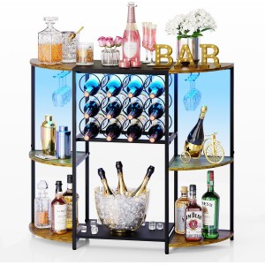 JKsmart Wine Bar Cabinet with LED Lights...