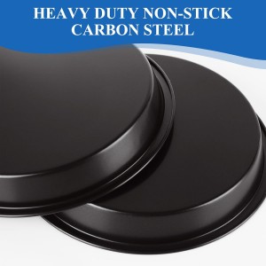 8 Pack Deep Dish Pizza Pan Personal Pizza Pan for Oven Round Pizza Plates Set Small Pizza Baking Sheet Non Stick Carbon Steel Pizza Platter Metal Pizza Trays for Serving Cooking Grilling 7Inch