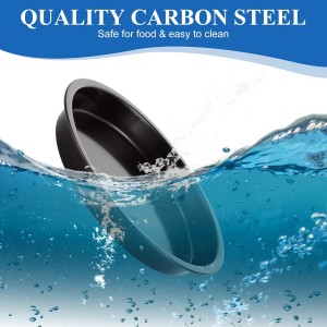 8 Pack Deep Dish Pizza Pan Personal Pizza Pan for Oven Round Pizza Plates Set Small Pizza Baking Sheet Non Stick Carbon Steel Pizza Platter Metal Pizza Trays for Serving Cooking Grilling 7Inch