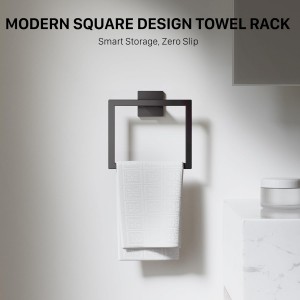 10-Piece 23.6 Inch Matte Black Bathroom Hardware Accessories Set, Bath Towel Bar Set, SUS304 Stainless Steel Toilet Paper Holder with Shelf, Towel Hooks, Towel Rings Wall Mounted