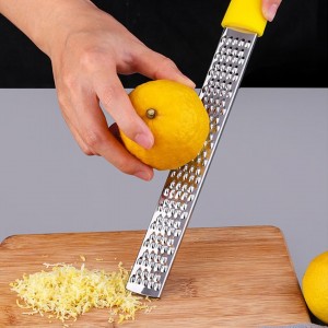 Lemon Zester & Cheese Grater & Vegetable Grater — Cheese Lemon, Garlic, Nutmeg, Chocolate, Fruits, Vegetables, Ginger Grater - Cheese Shredder & Stainless Steel Grater