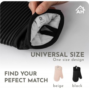 Extra Long Silicone Oven Mitts and Pot Holders Sets | Heat Resistant 500°F BPA-Free Food Grade Silicone Hot Pads & Kitchen Mittens | 4-Piece Set of Oven Gloves & Potholders for Kitchens.