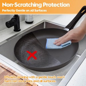 16 Pcs Multipurpose Wire Dishwashing Rags, Upgraded Dual-Sided Non Scratch Wire Dishcloth, Reusable Metal Wash Cloth, Steel Wool Cleaning Cloths for Kitchen, Cookware, Sinks, Stove Tops