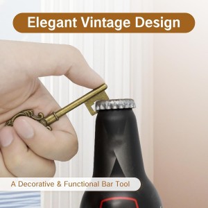 Vintage Key Bottle Opener for Bar Antique Style Beer Wine Openers Traditional Festival Dinner Cool Design Bartenders Cute Tools Men and Women Unique Present Idea