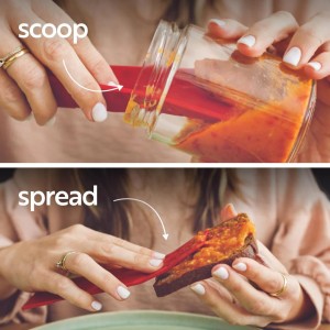 POLYGONS - Original Flat 3-in-1 Folding Measuring Spoons | 2 Spoons fold into 6 Sizes | Magnetic | DuraBend Tech lasts 100k+ folds | LeakProof for Wet & Dry | Gift Packaging | Baking/Cooking (Maroon)