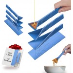 POLYGONS - Original Flat 3-in-1 Folding Measuring Spoons | 2 Spoons fold into 6 Sizes | Magnetic | DuraBend Tech lasts 100k+ folds | LeakProof for Wet & Dry | Gift Packaging | Baking/Cooking (Blue)