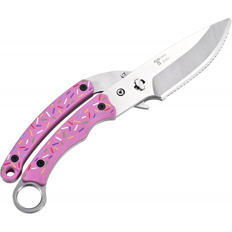 Heavy Duty Kitchen shears, all Purpose shears for food, Poultry Scissors, Stainless Steel Kitchen Scissors for camping, baking G10 Donut Pink