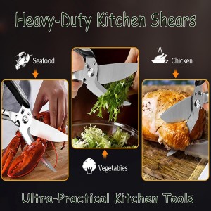 Poultry Shears - Heavy Duty Kitchen Scissors for Food, Bone, Meat, Turkey, Fish cutting poulrty scissors(shears) for Thanksgiving