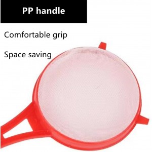4 Pcs Flour Sifter for Baking, Flour Sieve Scoop Strainer, Manual Mesh Colander Baking Tool, Multifunctional Juice Filter with Long Handle, Random Colors