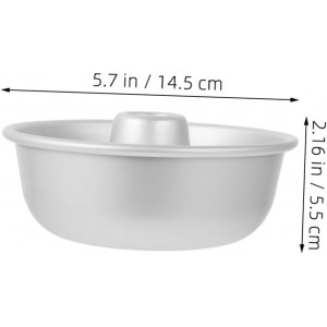 DECHOUS 2pcs Heavy Duty Doughnut Making Moulds Round Aluminum Alloy Nonstick for Easy Cleanup