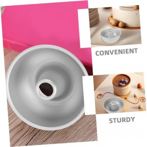 DECHOUS 2pcs Heavy Duty Doughnut Making Moulds Round Aluminum Alloy Nonstick for Easy Cleanup