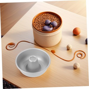 DECHOUS 2pcs Heavy Duty Doughnut Making Moulds Round Aluminum Alloy Nonstick for Easy Cleanup