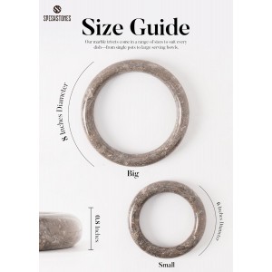 Marble Trivet Set of 2 Stone Trivets for Hot Dishes, Decorative Heat Resistant Trivets for Dining Table, Modern Kitchen & Coastal Table Decor