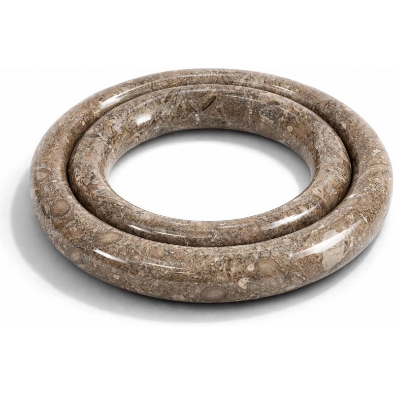 Marble Trivet Set of 2 Stone Trivets for Hot Dishes, Decorative Heat Resistant Trivets for Dining Table, Modern Kitchen & Coastal Table Decor