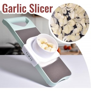 6-Blade Mandoline Slicer with Slide-On Hand Guard - Vegetable Slicer, Potato/Onion/Garlic Slicer, Kitchen Grater(Multi-Color) (Seafoam green, 6-in-1)