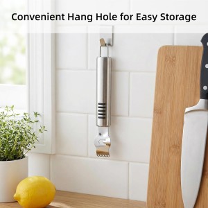 Stainless Steel Lemon Zester Grater, Lemon Zester Tool, Citrus Zester Grater, Zester Tool for Orange Citrus Peeler