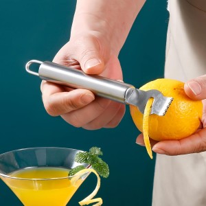 Stainless Steel Lemon Zester Grater, Lemon Zester Tool, Citrus Zester Grater, Zester Tool for Orange Citrus Peeler