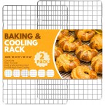2 PCS Cooling Racks for Cooking and Baking, 15x10 Inches Stainless Steel Cooling Rack, Sheet Pan with Wire Rack for Baking Sheet, Bacon Rack Oven Safe Fits Jelly Roll Sheet Pan