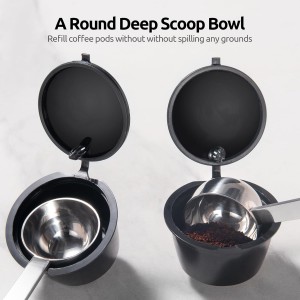 U-Taste Coffee Scoop 1 Tablespoon: 18/8 Stainless Steel Measuring Scooper for Ground Coffee, Bean, Powder, Espresso, 4.3in Long Handle Metal Measure Spoon for Canister, Jar (1Tbsp/15ml)