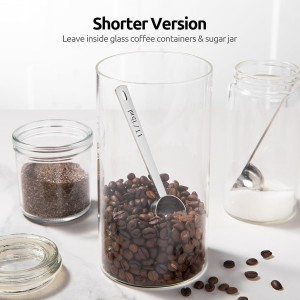U-Taste Coffee Scoop 1 Tablespoon: 18/8 Stainless Steel Measuring Scooper for Ground Coffee, Bean, Powder, Espresso, 4.3in Long Handle Metal Measure Spoon for Canister, Jar (1Tbsp/15ml)